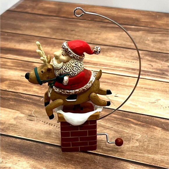 2022 HALLMARK KEEPSAKE ORNAMENT QG02416 GIDDY UP SANTA BY SHARON VISKER REINDEER - Picture 5 of 10